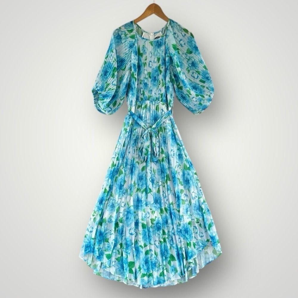 Boohoo Blue Floral Maxi Dress